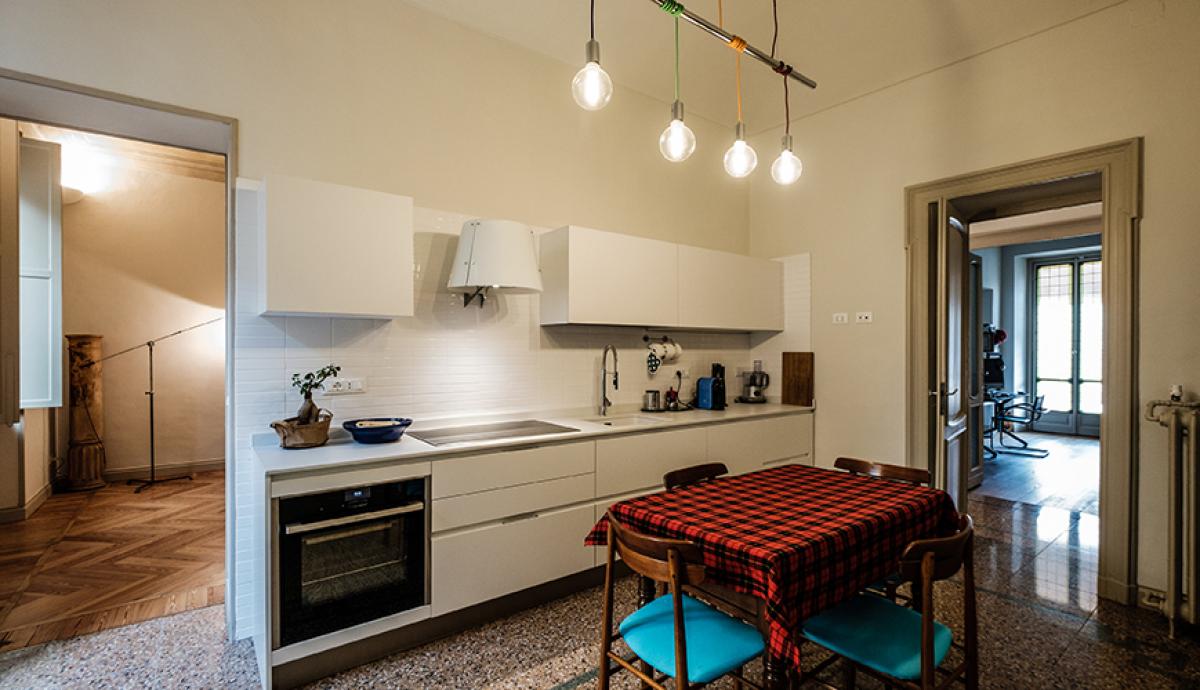 Cucina moderna con dettagli retrò