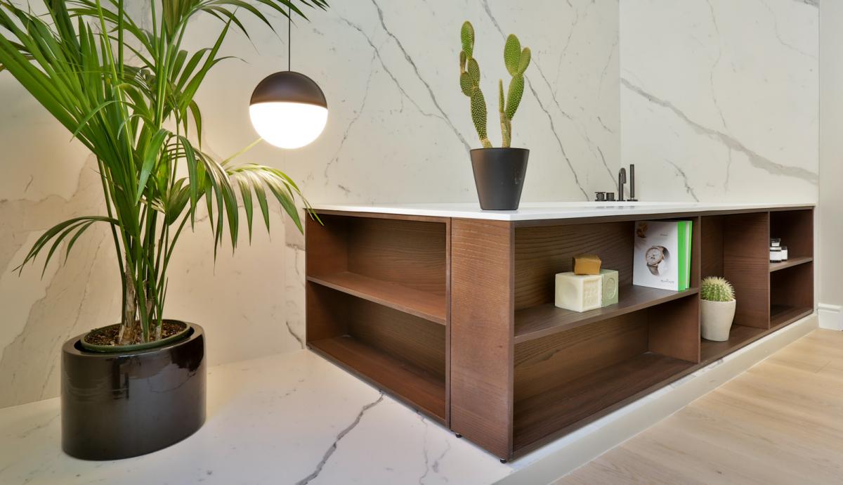 Bagno di design in marmo