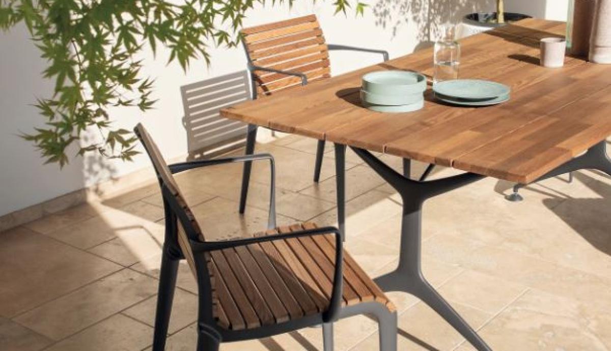Alias - Tavolo Tech wood e sedia Tech wood armrest