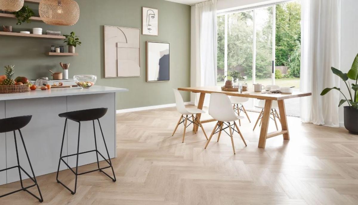 Wineo - 400 Plain oak beige spina italiana